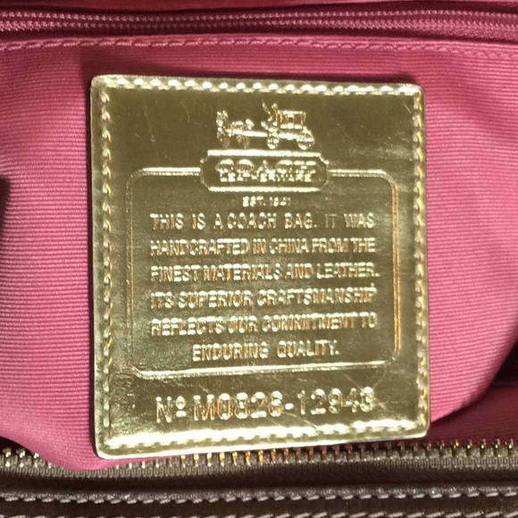 Gold & Brown Coach Bag w/ Handles & Straps - Picture 9 of 12